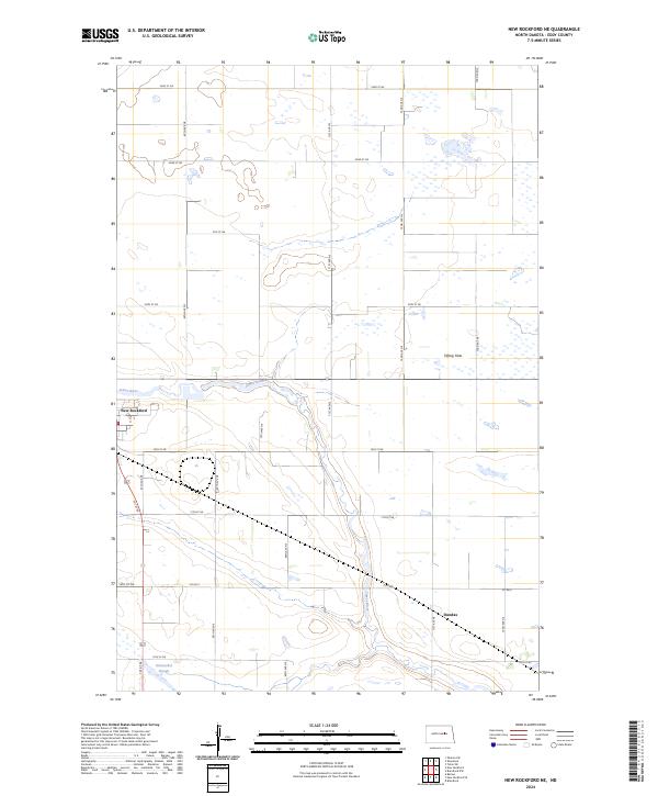 New Rockford NE, ND — USGS 7.5-minute topo (2024)