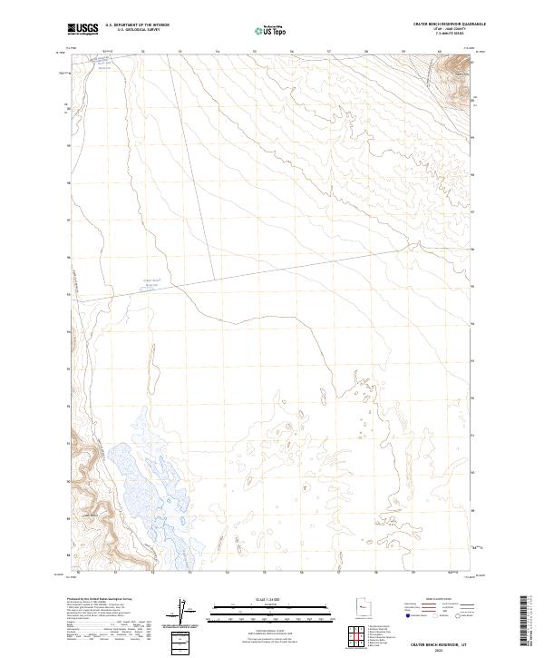 Crater Bench Reservoir, UT — USGS 7.5-minute topo (2023)