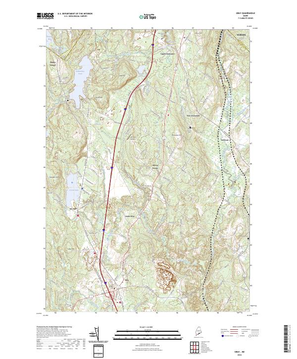 Gray, ME — USGS 7.5-minute topo (2024)