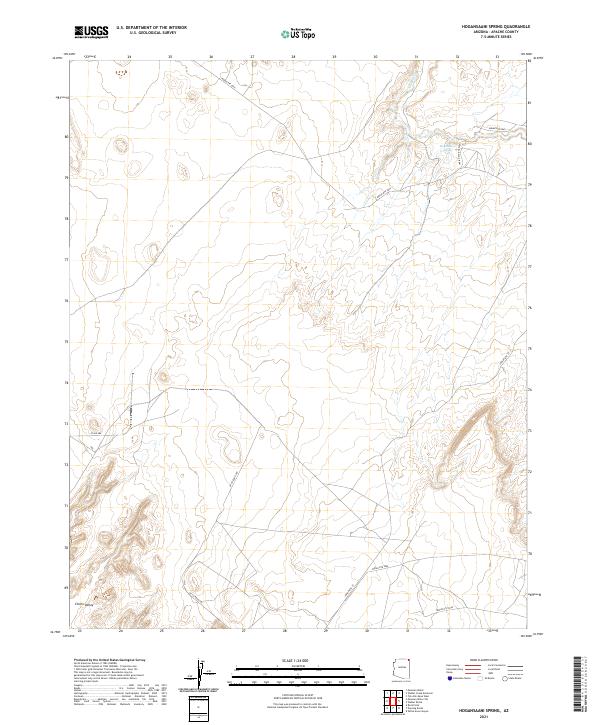 Hogansaani Spring, AZ — USGS 7.5-minute topo (2021)