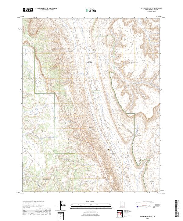 Bitter Creek Divide, UT — USGS 7.5-minute topo (2023)