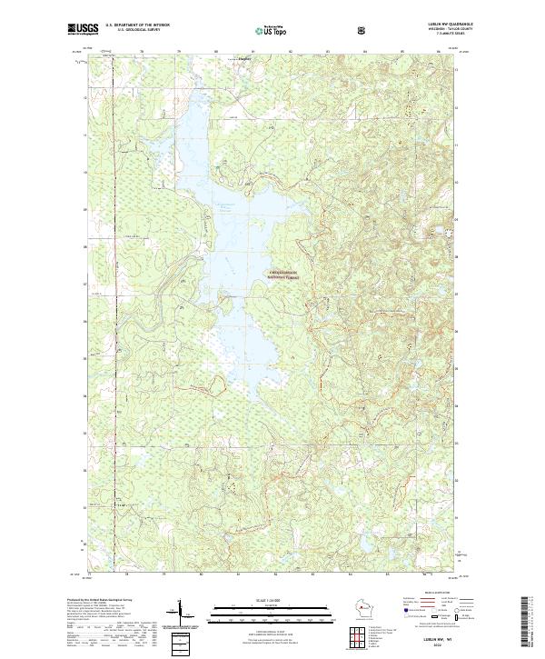 Lublin NW, WI — USGS 7.5-minute topo (2022)