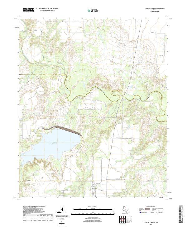 Truscott North, TX — USGS 7.5-minute topo (2022)
