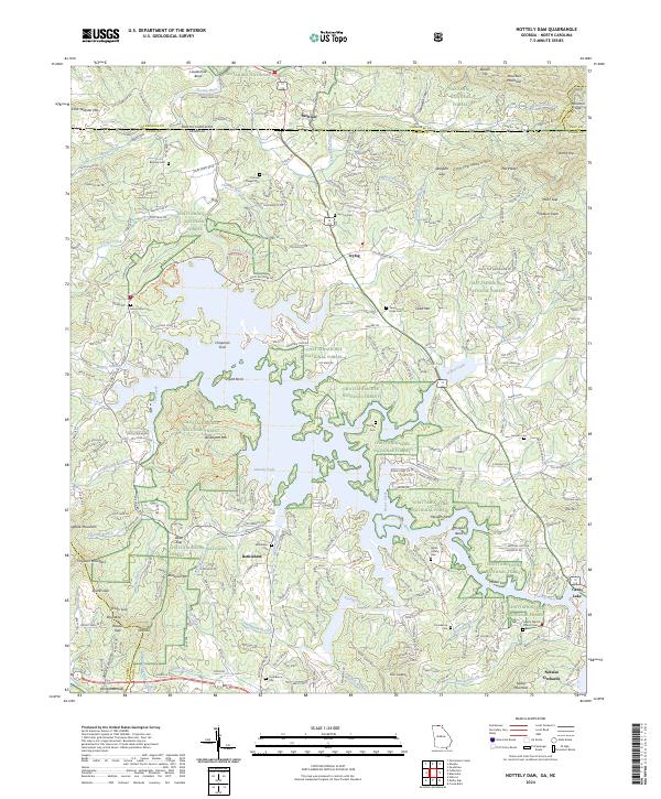 Nottely Dam, GA-NC — USGS 7.5-minute topo (2024)