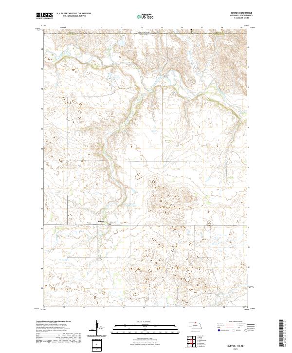 Burton, NE-SD — USGS 7.5-minute topo (2021)