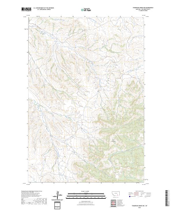 Thompson Creek NW, MT — USGS 7.5-minute topo (2024)