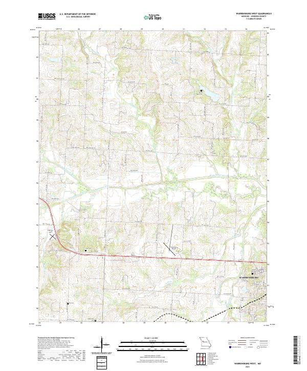 Warrensburg West, MO — USGS 7.5-minute topo (2021)