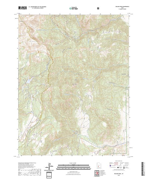 Delano Peak, UT — USGS 7.5-minute topo (2023)
