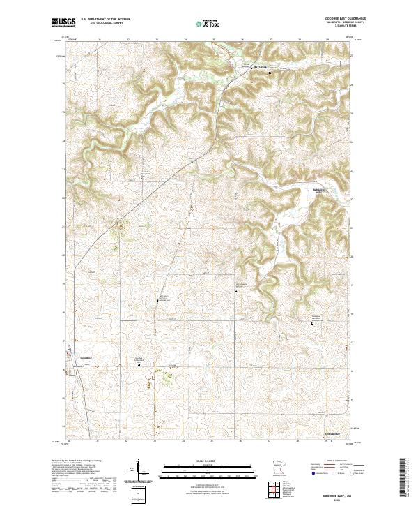 Goodhue East, MN — USGS 7.5-minute topo (2022)