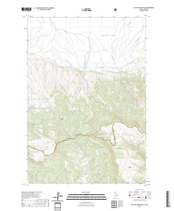 Big Table Mountain, ID-MT — USGS 7.5-minute topo (2024)