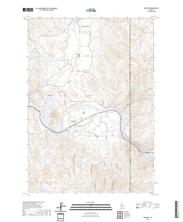 Montour, ID — USGS 7.5-minute topo (2024)
