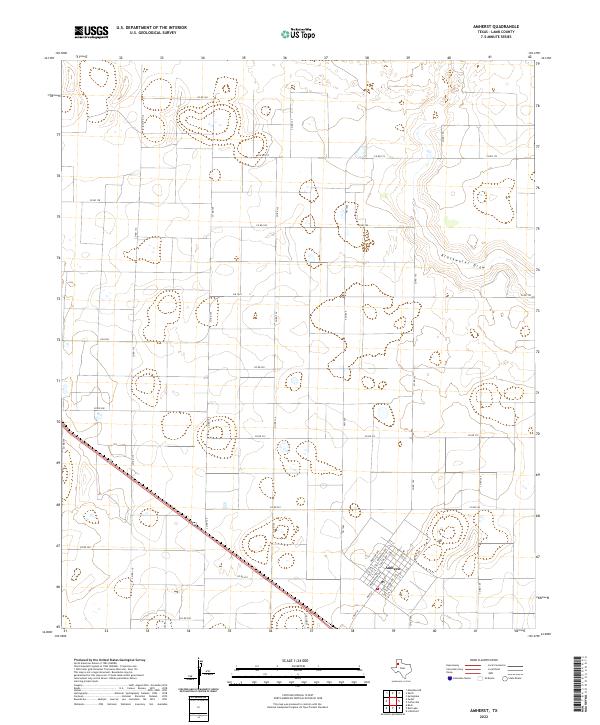 Amherst, TX — USGS 7.5-minute topo (2022)