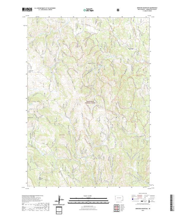 Medicine Mountain, SD — USGS 7.5-minute topo (2021)