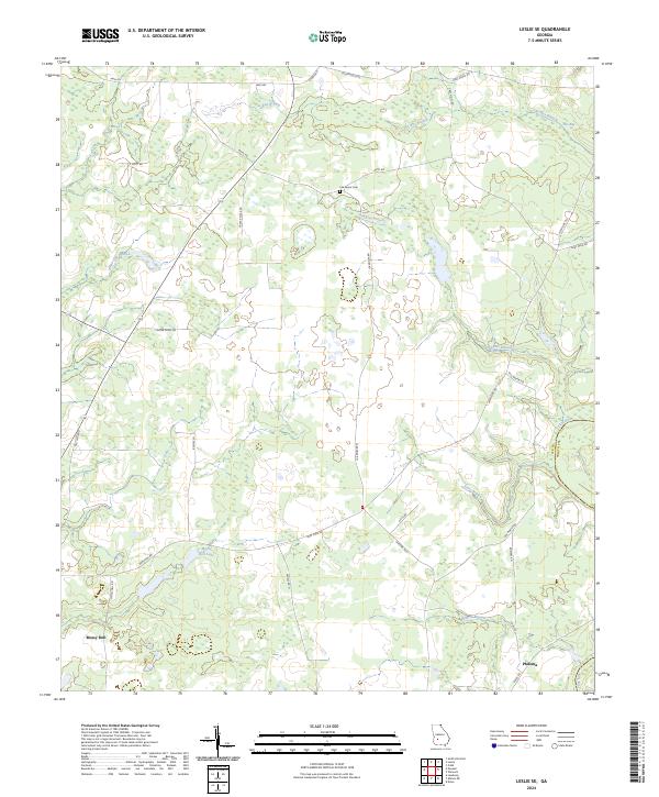 Leslie SE, GA — USGS 7.5-minute topo (2024)