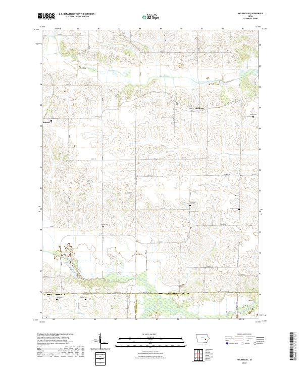 Holbrook, IA — USGS 7.5-minute topo (2022)
