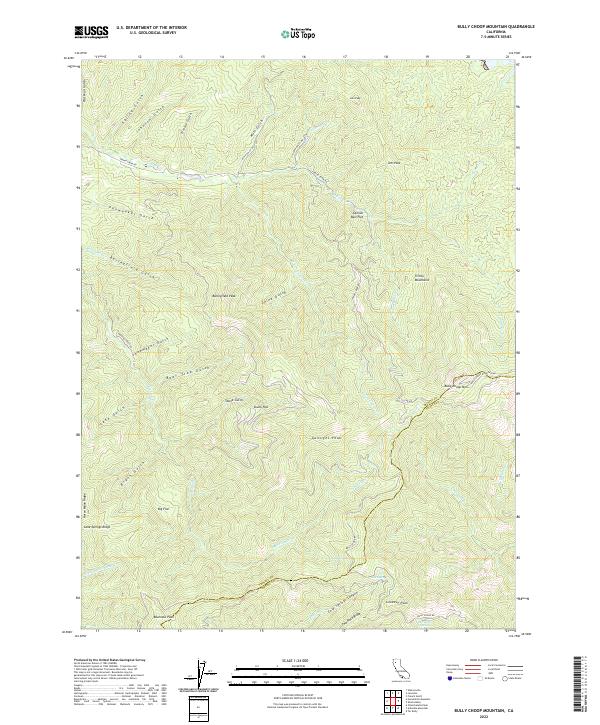 Bully Choop Mountain, CA — USGS 7.5-minute topo (2022)