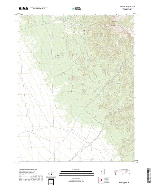 Mount Wilson, NV — USGS 7.5-minute topo (2023)