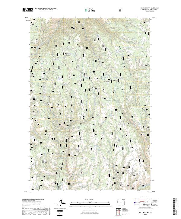 Billy Meadows, OR — USGS 7.5-minute topo (2023)