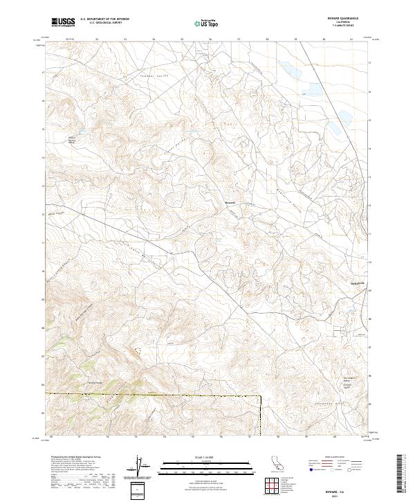 Reward, CA — USGS 7.5-minute topo (2021)