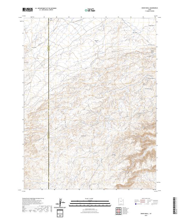 Crow Knoll, UT — USGS 7.5-minute topo (2023)