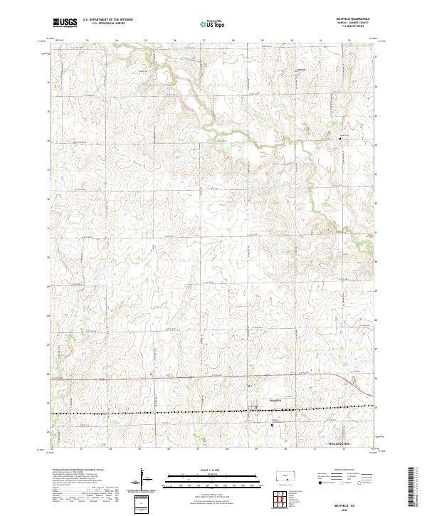 Mayfield, KS — USGS 7.5-minute topo (2022)