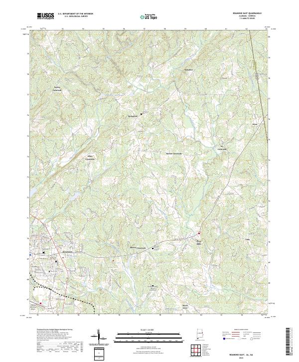 Roanoke East, AL-GA — USGS 7.5-minute topo (2024)