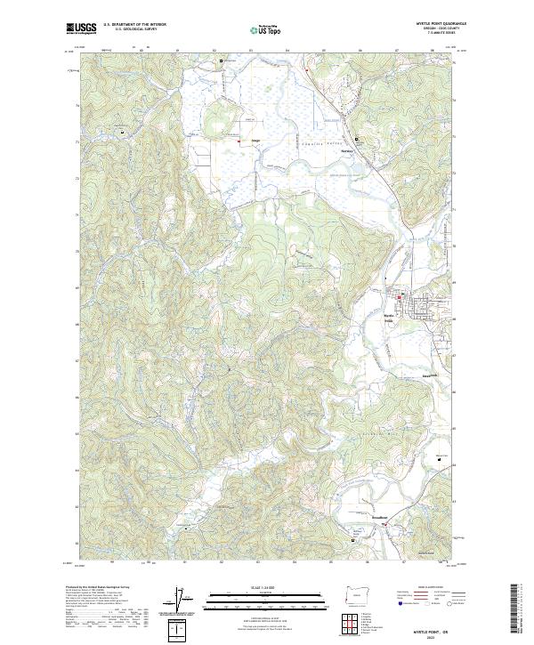 Myrtle Point, OR — USGS 7.5-minute topo (2023)