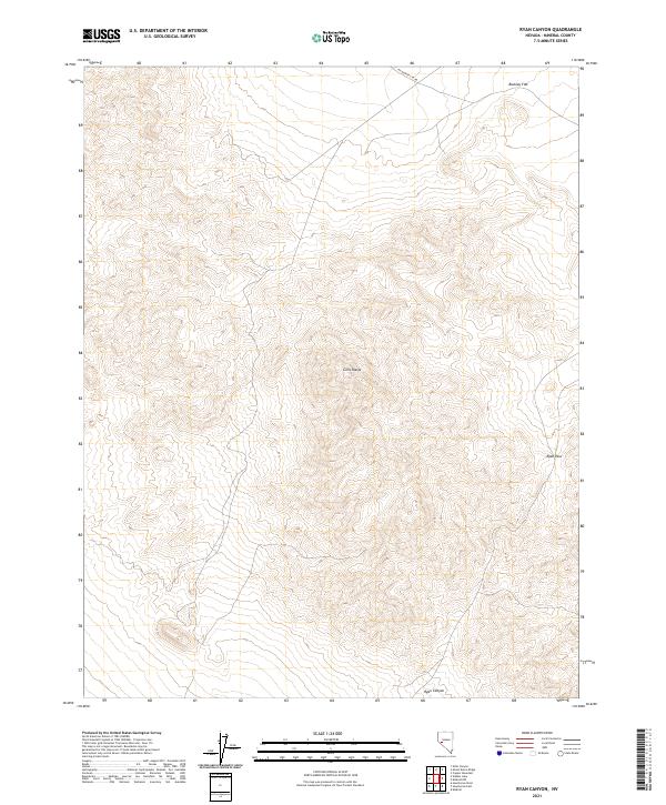 Ryan Canyon, NV — USGS 7.5-minute topo (2021)