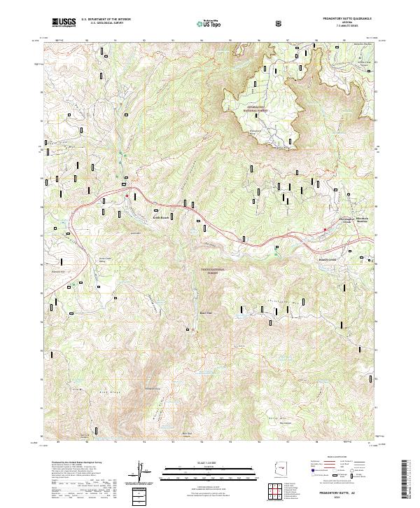 Promontory Butte, AZ — USGS 7.5-minute topo (2021)