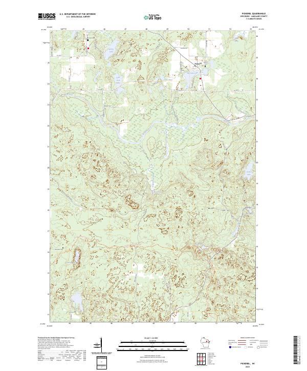 Pickerel, WI — USGS 7.5-minute topo (2023)