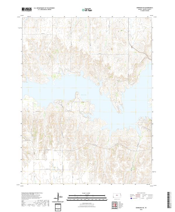 Dorrance NE, KS — USGS 7.5-minute topo (2022)