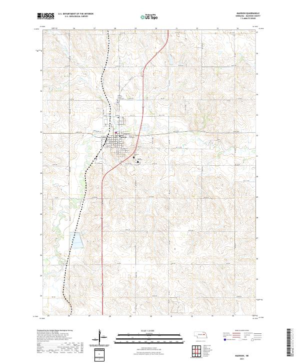 Madison, NE — USGS 7.5-minute topo (2021)