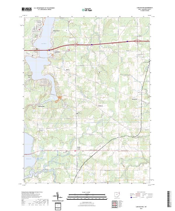 Lake Milton, OH — USGS 7.5-minute topo (2023)