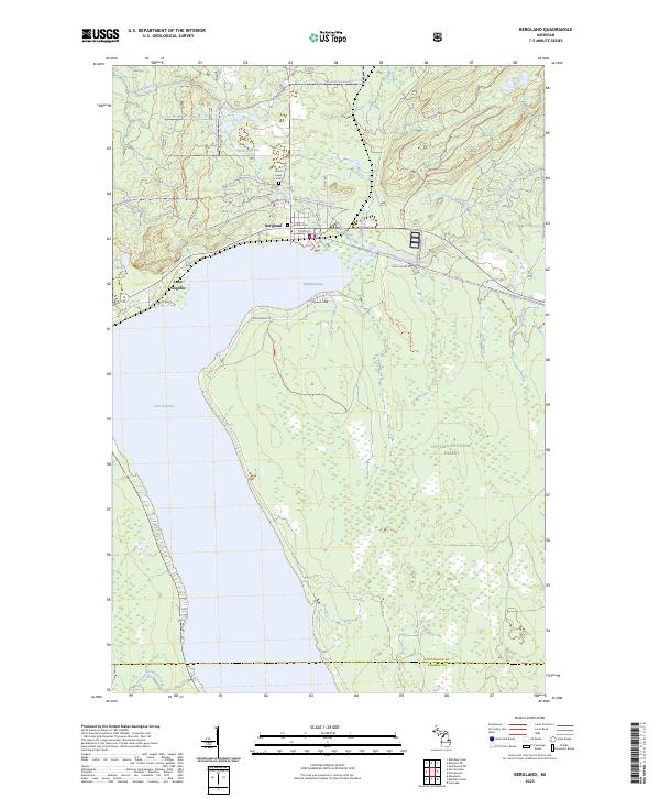 Bergland, MI — USGS 7.5-minute topo (2023)