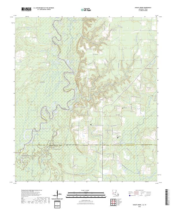 Shoats Creek, LA-TX — USGS 7.5-minute topo (2024)