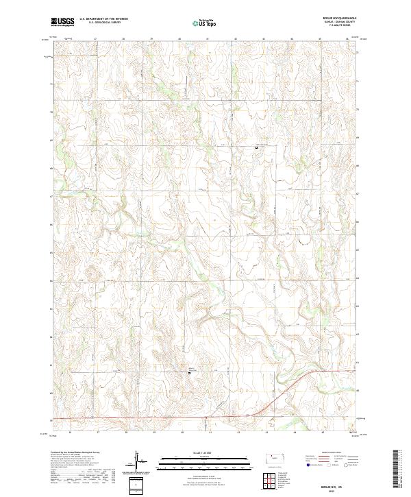 Bogue NW, KS — USGS 7.5-minute topo (2022)