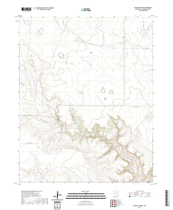 Valencia Spring, NM — USGS 7.5-minute topo (2023)