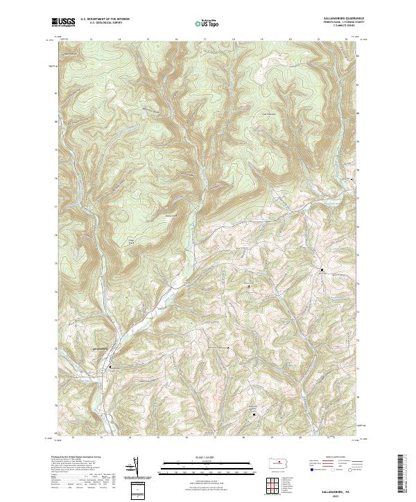 Salladasburg, PA — USGS 7.5-minute topo (2023)