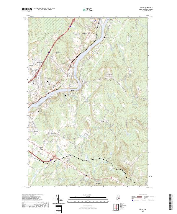 Veazie, ME — USGS 7.5-minute topo (2024)