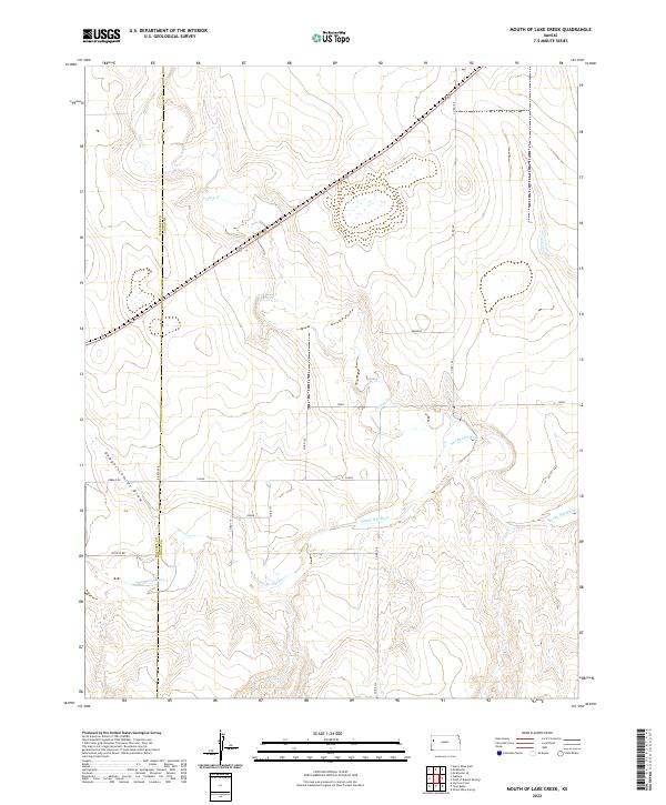 Mouth of Lake Creek, KS — USGS 7.5-minute topo (2022)
