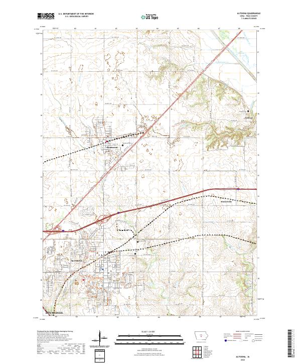 Altoona, IA — USGS 7.5-minute topo (2022)
