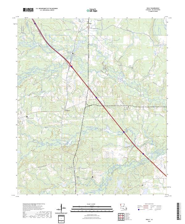 Holly, LA — USGS 7.5-minute topo (2024)
