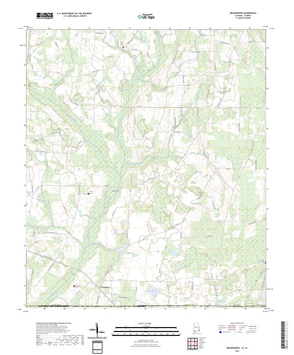 Grangeburg, AL-FL — USGS 7.5-minute topo (2024)