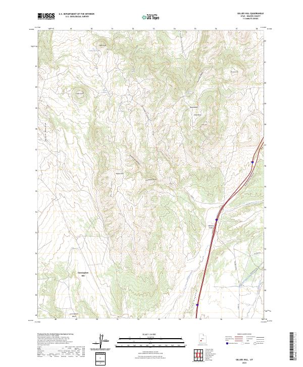 Gillies Hill, UT — USGS 7.5-minute topo (2023)