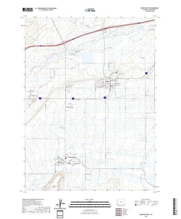 Mountain View, WY — USGS 7.5-minute topo (2021)