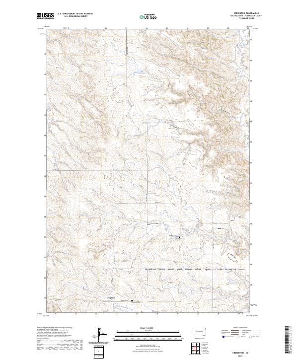 Creighton, SD — USGS 7.5-minute topo (2023)