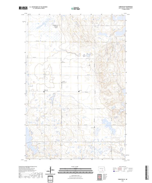 Streeter SW, ND — USGS 7.5-minute topo (2024)
