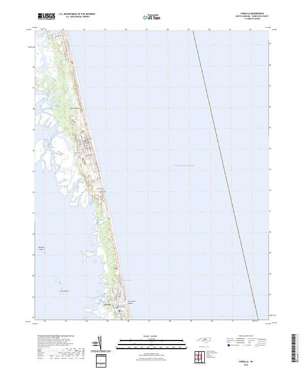Corolla, NC — USGS 7.5-minute topo (2022)