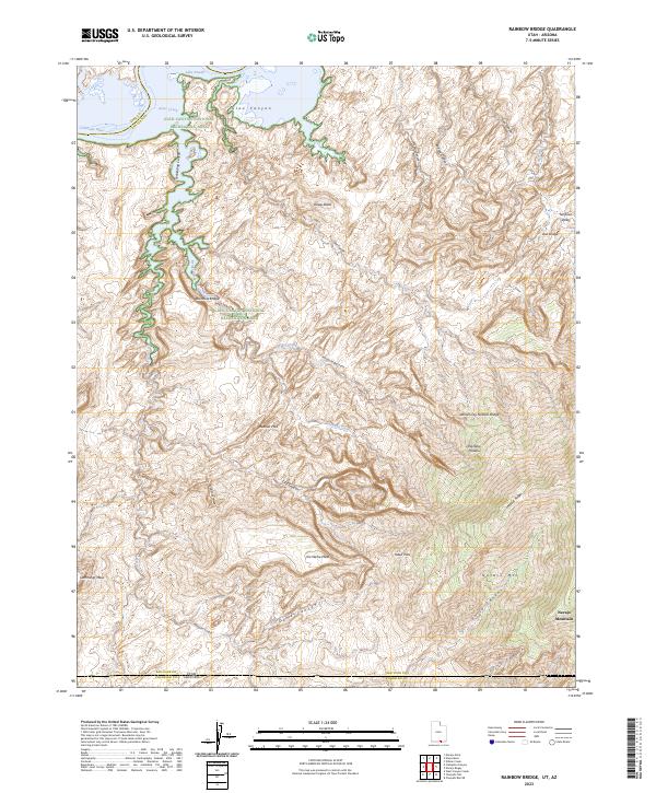 Rainbow Bridge, UT-AZ — USGS 7.5-minute topo (2023)