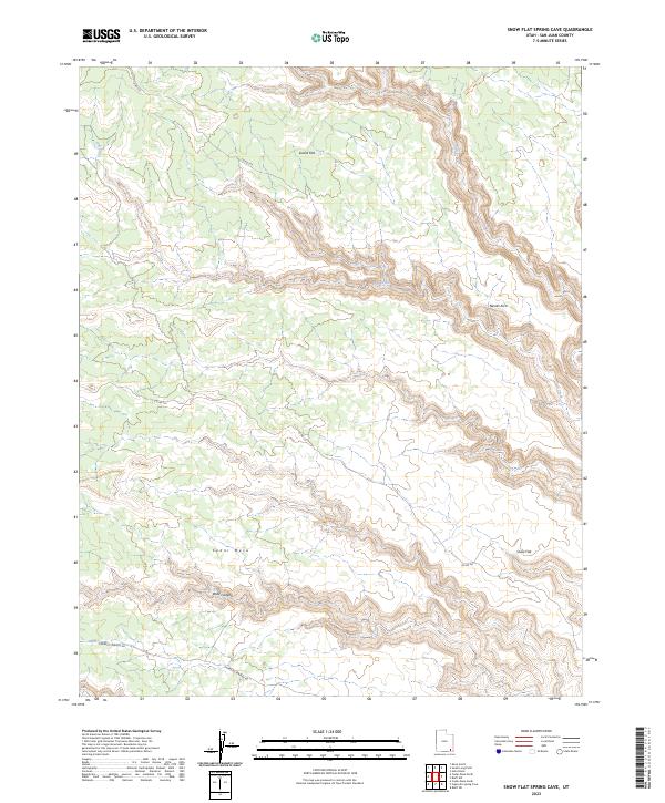 Snow Flat Spring Cave, UT — USGS 7.5-minute topo (2023)